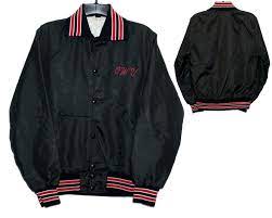 Vintage Ohio Wesleyan University Embroidered Owu Black Track Etsy Baseball Jacket Jackets Track Jackets