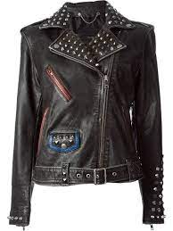 Diesel Studded Biker Jacket Di Pierro Farfetch Com Biker Jacket Stylish Jackets Leather Jacket