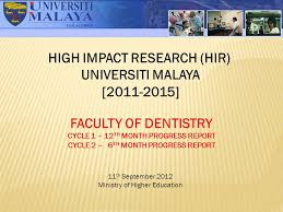 Permohonan diploma ppum 2021 online (pusat perubatan universiti malaya). High Impact Research Hir Universiti Malaya Ppt Download