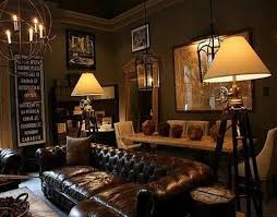 Classic And Cozy Man Cave Living Room Brown Living Room Vintage Room