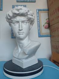 David Plaster Head Sculpture
