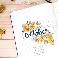 Fall Bullet Journal Cover Pages Bullet Journal Inspiration Bullet Journal October Bullet Journal Books