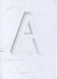  Cara Menulis Tulisan 3d Huruf A How To Draw 3d Letter A Gambar 3d Gambar Huruf