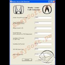 This is an online generator which you use on your own . Honda Acura Hds Unlock Code Generator Immobilizer Reset Tool
