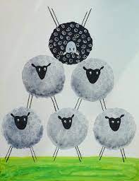 sheep pyramid original watercolor no print funny sheep etsy funny sheep original watercolors small art