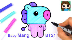 Cartoon everyday objects are a great. How To Draw Bt21 Baby Mang Bts J Hope Persona Youtube