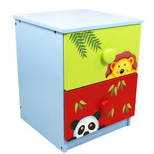 Fantasy Fields Childrens Sunny Safari Wooden Bedside Table 2 Drawers Td 0100a