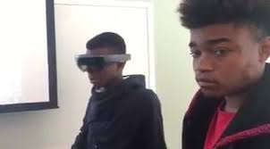 Yohance Whyte and Destin Davis learning the ends and outs of Microsoft  Hololens Technology (Artificial Intelligence) at the 2016 Phillydotnet Code  Camp · Phattime · Facebook
