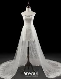 Lass dich inspirieren und verpasse keinen trend. 2015 Abnehmbaren Kurzen Mini Brautkleider Hochzeitskleid