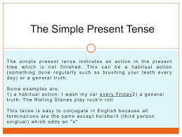 A circle is round in shape. The Simple Present Tense
