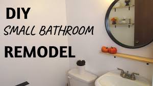 This allows you more freedom of time to finish the work; Diy Affordable Small Bathroom Remodel Half Bathroom Makeover Youtube