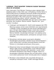 Tiada perubahan pimpinan dalam pakatan harapan setakat ini, kata menteri kewangan lim guan eng. 31834655 Post Mortem Sukan Doc Laporan U2018post Mortem U2019 Temasya Sukan Tahunan 2010 Sk Sitiawan Satu Mesyuarat U2018post Mortem U2019 Temasya Sukan Sekolah Course Hero