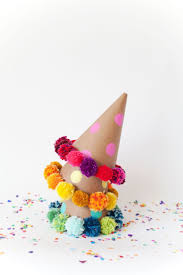 Funny Birthday Hats For Adults Pom Pom Party Hat Diy Tell Love And Party Diy Party Hats Birthday Parties Party Hats
