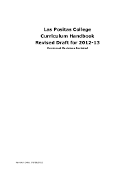 Doc Las Positas College Curriculum Handbook Revised Draft