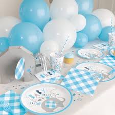 Elephant Blue Baby Shower Table Centerpiece Boy Baby Shower Supplies
