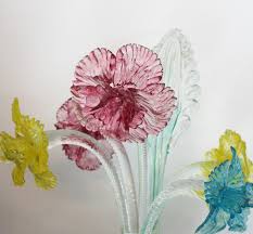 Knowing that flowers are a perishable natural product and that floral arrangements and floral gifts are handmade, we white roses and cream roses may be substituted for each other as well as peach roses and pink roses. Murano Art Glass Bouquet Of Flowers With Long Stems Early 20th Century At 1stdibs