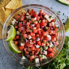 Combine the watermelon, red onion, cilantro, lime juice and jalapeno in a bowl. Watermelon Salsa A Farmgirl S Dabbles