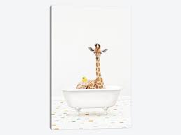 Rated 5 out of 5 stars. Giraffe In A Vintage Bathtub With Rubber Ducky Amy Peterson Icanvas