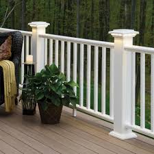 Need inspiration for a deck railing? Azek Rail With Lighted Island Post Caps Transitional Deck New York By Timbertech Houzz