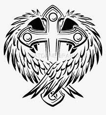From the bottom view, they'll be just partially visible and covered by a you can also add skin texture to the wings. Cross With Wings Production Cross With Wings Drawing Hd Png Download Transparent Png Image Pngitem
