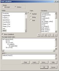 But i am not sure how to put that in coding syntax. Extracting Numbers From String Field Using Python Parser Of Arcmap Field Calculator Geographic Information Systems Stack Exchange
