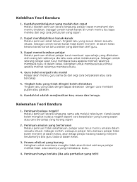 C am em apalah arti hidupku ini g memapahku dalam ketiadaan c am em segalanya. Kelebihan Teori Bandura