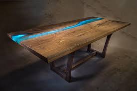 L E D Light River Table Panama Table Resin Furniture Coffee Table Wood Resin Table