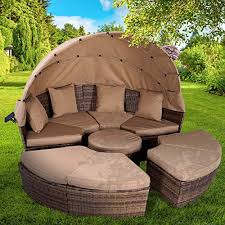 Dabei kann unsere sonneninsel durch seine. á…á… Brast Poly Rattan Sonneninsel Braun Cappuccino O210cm Incl Abdeckung Leds Garten Liege Insel Gartenmobel Lounge Sitzgruppe 3 Farben Www Rattanmoebel Guenstiger De