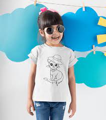 You can use our amazing online tool to color and edit the following shirt coloring pages. T Shirts Fur Kinder Mit Textilstifte Color Cat Cheers Auf Vivamake De
