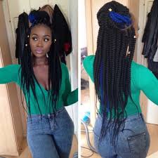 Mixed Black And Blue Box Braids Love The Blue Black Box Braids Hair Styles Braids Pictures Blue Box Braids