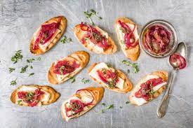grillierte ziegenkase baguette rezept fingerfood ziegenkase rezepte