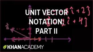 Unit Vector Notation Part 2 Two Dimensional Motion Physics Khan Motion Physics Notations Physics High School