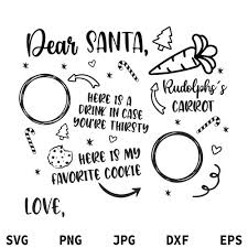 Download Dear Santa Cookies And Milk Tray Svg Png Dxf Cricut Cut File Designking On Artfire