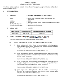 Untuk memohon sila ikut langkah seperti di bawah. Jawatan Kosong Di Suruhanjaya Perkhidmatan Awam Negeri Terengganu 17 Oktober 2018 Appjawatan Malaysia
