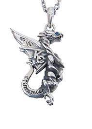 Yu-Gi-Oh! Pendant Blue Eyes White Dragon Silver Necklace Accessory Fatima  Design | eBay