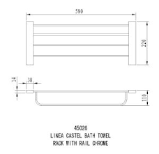 Towels not only enliven the bathroom by adding color and pattern, but they are an everyday essential that serve an important practical purpose. Benton S Finer Bathrooms Linea Castel Bath Towel Rack With Rail