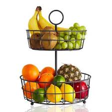 Custom basket tier stand kichen tier tray basket organizer tier tree. Regal Trunk Co 2 Tier Fruit Basket Wire Fruit Bowl Or Produce Holder Two Tier Fruit Stand For Kitchen Counter