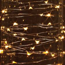 9 Foot Battery Operated Micro Led Light String With Timer In Warm White At Hooked On Hallmark Ornaments
