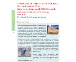 Contoh Soal Akm Sd Mi Smp Mts Sma Ma Smk Terbaru 2020