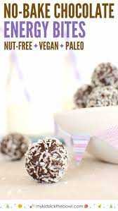 Nut Free Chocolate Bliss Balls Recipe Easy Meals For Kids Allergy Free Recipes Nut Free