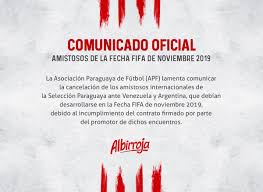 La fifa en los amistosos internacionales de fútbol, con la intención de tener un calendario organizado para que los clubes y combinados patrios entren en conflictos, programa unas semanas para que los. Seleccion Paraguaya On Twitter Albirroja Amistosos Internacionales Fecha Fifa Noviembre 2019 Https T Co S2hitaq3nm Elsuenoquenosune Https T Co Qxcdj1qcqz