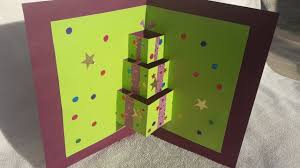 Birthday present pop up card by flowerbugnd1 at. Handmade Pop Up Card Handmade Pop Up Card For Christmas Youtube