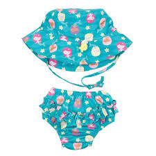 Bumkins Reusable Swim Diaper And Hat Upf 50 Mermaid 24 Months