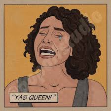 YAS QUEEN Retro Style Print