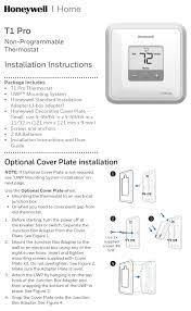 Em heat 0 all off 1 em heat on. Honeywell T1 Pro Installation Instructions Manual Pdf Download Manualslib