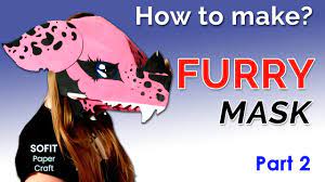 How to make a cardboard Furry Mask. DIY Sofit PaperCraft - YouTube