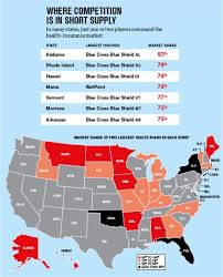 Where In The Us Insurance Competition Is In Short Supply Marketplace Health Insurance Infographic Health Health