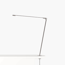 Shop task polished brass floor lamp. Thin Task Lamp With Desk Inset