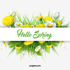 Green Spring Flower Border Leaf Flower Yellow Flower Png Transparent Clipart Image And Psd File For Free Download Flower Border Spring Flowers Background Spring Flowers