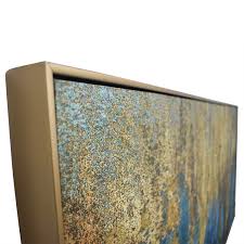 Gold metal leaf wall decor world market. 59 Off World Market World Market Teal Gold Wall Art In Gold Frame Decor